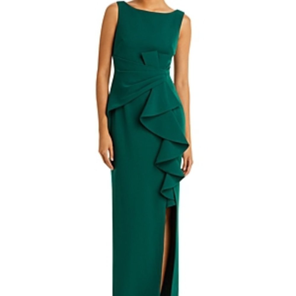 Eliza J Ruffle front gown EUC size 4